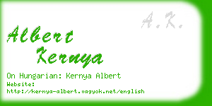 albert kernya business card